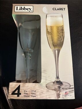 Libbey Clear Claret Champagne Flute - Clear